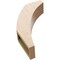 Ekena Millwork 5-inch W x 16-inch D x 22-inch H Thorton Rough Cedar Woodgrain TimberThane Knee Brace, Primed BRCUR05X16X22THRRCPR - alternate 4